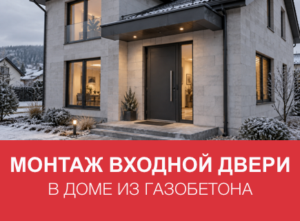 Входная дверь в газобетонный дом: установка, утепление, откосы