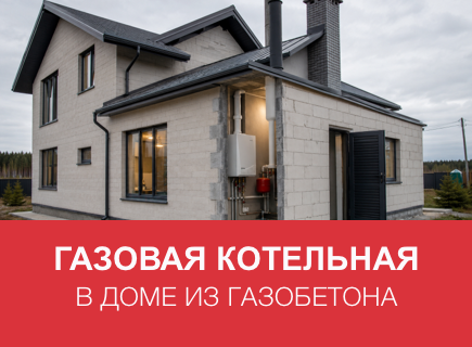 Газовая котельная в доме из газобетона