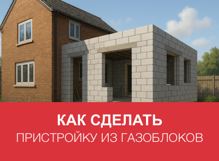 Переоборудование старого дома: пристройка из газоблоков в Тульской области